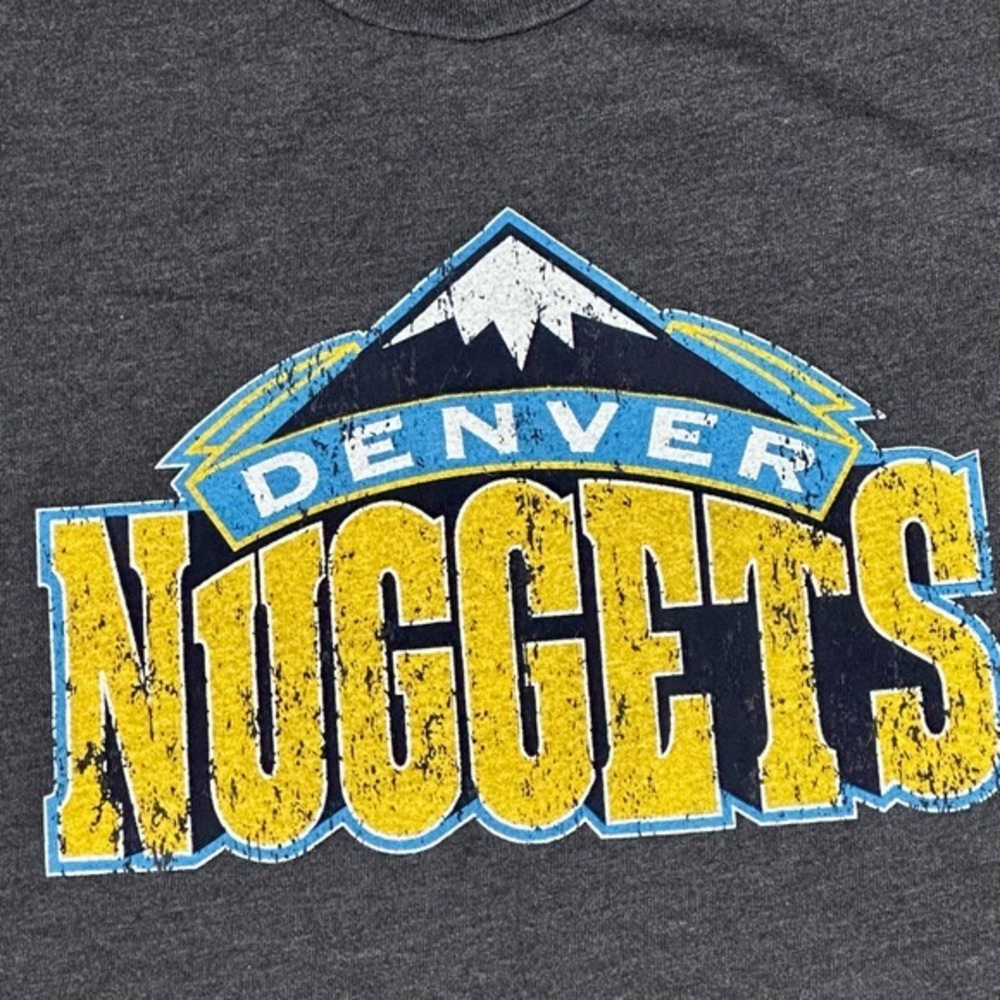 Denver Nuggets Gray Short Sleeve Tee NBA Basketball Colorado Graphic Sports Fan